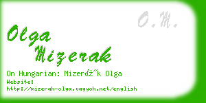 olga mizerak business card